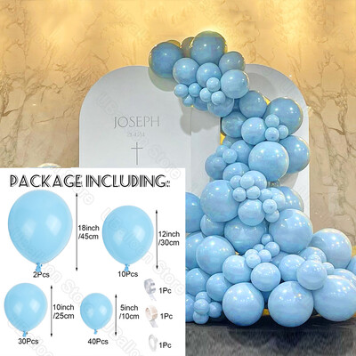 Haze Blue Balloons Girlland 5/10/12/18 Inch Dusty Ice Blue Balloon Arch Kit Kit za rođendan Baby Shower Wedding Party Decorations