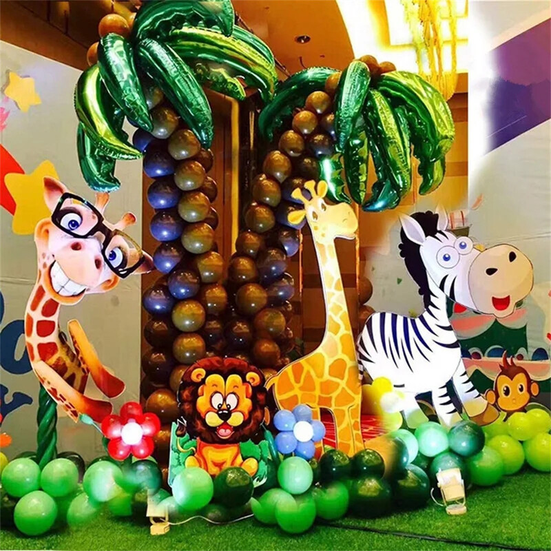 6 vnt palmių lapų balionai Havajų tropinių kokosų palmių lapų balionai helio lapų balionai Luau atogrąžų vakarėliui dekoruoti