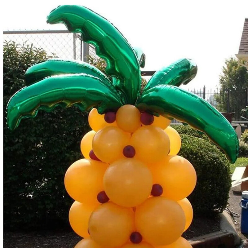6 vnt palmių lapų balionai Havajų tropinių kokosų palmių lapų balionai helio lapų balionai Luau atogrąžų vakarėliui dekoruoti