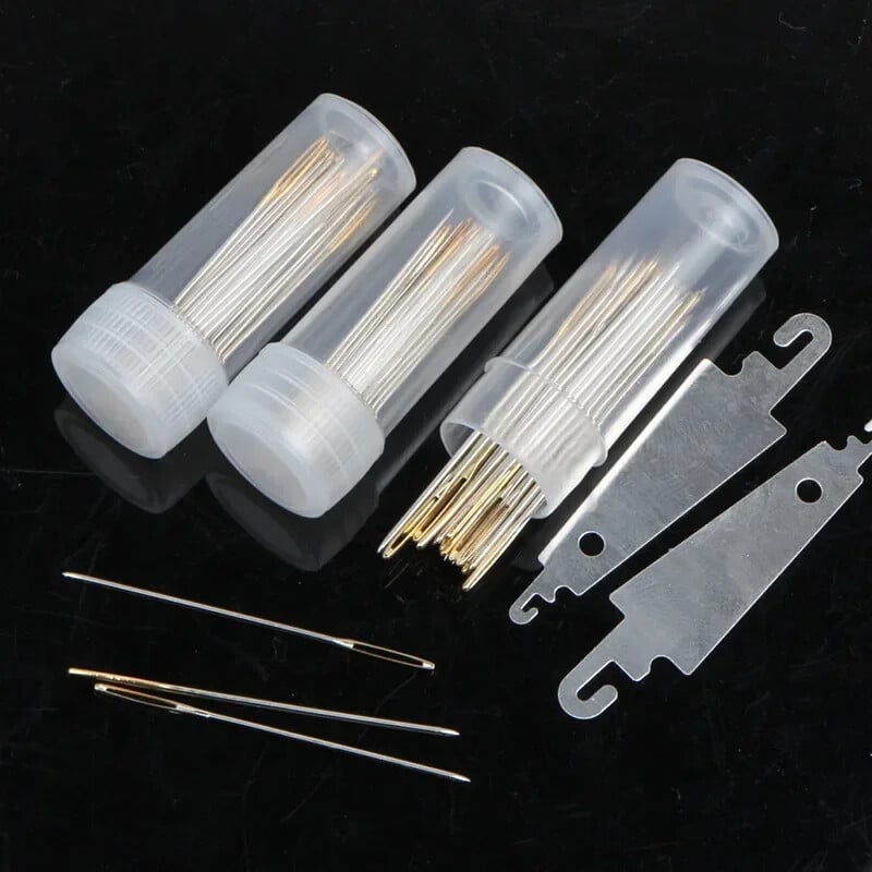 Noi 30 buc Ace pentru cusătura în cruce Ac cu coadă de aur Ac tocit pentru broderie Unelte pentru cusatura de cruce