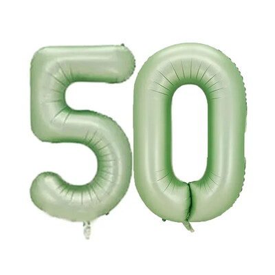 40 hüvelykes Vintage zöld szám léggömb 18 hüvelykes szív léggömbök 30 40 50 60 70 értékű boldog születésnapi parti dekorációhoz barkácsolás otthoni kellékek