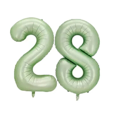 40 hüvelykes Vintage zöld szám léggömb 18 hüvelykes szív léggömbök 30 40 50 60 70 értékű boldog születésnapi parti dekorációhoz barkácsolás otthoni kellékek