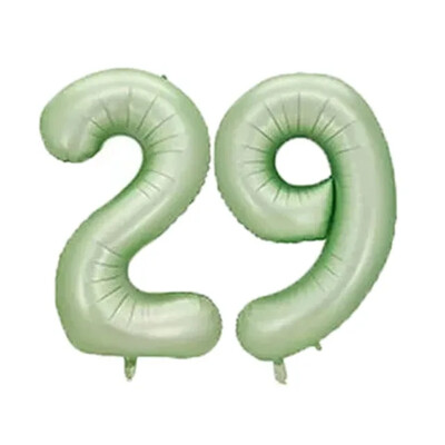 40 hüvelykes Vintage zöld szám léggömb 18 hüvelykes szív léggömbök 30 40 50 60 70 értékű boldog születésnapi parti dekorációhoz barkácsolás otthoni kellékek