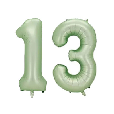 40 hüvelykes Vintage zöld szám léggömb 18 hüvelykes szív léggömbök 30 40 50 60 70 értékű boldog születésnapi parti dekorációhoz barkácsolás otthoni kellékek