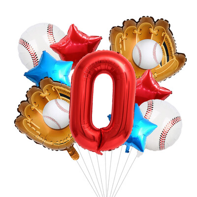 9db baseball témájú lufi készlet 18 hüvelykes baseball lufi babaváró születésnapi partihoz, sport témájú parti dekorációs kellékek