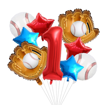 9db baseball témájú lufi készlet 18 hüvelykes baseball lufi babaváró születésnapi partihoz, sport témájú parti dekorációs kellékek