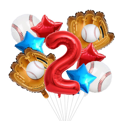 9db baseball témájú lufi készlet 18 hüvelykes baseball lufi babaváró születésnapi partihoz, sport témájú parti dekorációs kellékek