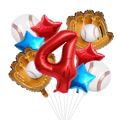 9db baseball témájú lufi készlet 18 hüvelykes baseball lufi babaváró születésnapi partihoz, sport témájú parti dekorációs kellékek