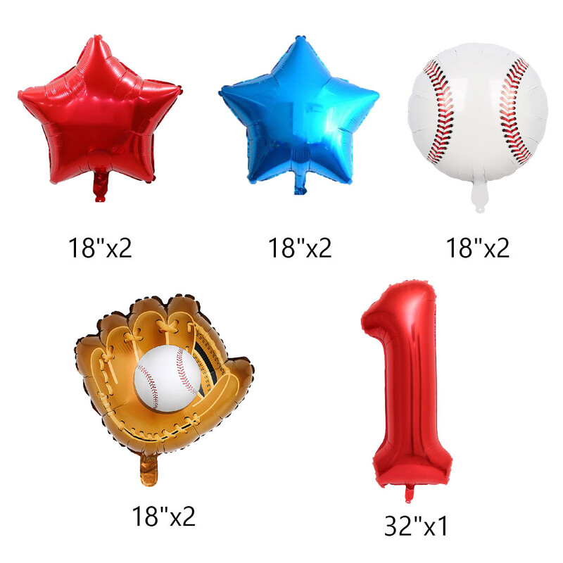 9db baseball témájú lufi készlet 18 hüvelykes baseball lufi babaváró születésnapi partihoz, sport témájú parti dekorációs kellékek
