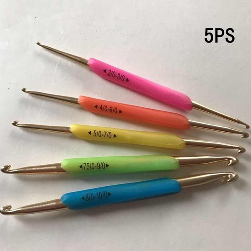 Set dvostrukih kukica za kukičanje Zlatne aluminijske igle za heklanje Markeri za heklanje Prsten markeri za šavove za pletenje DIY alati za šivanje