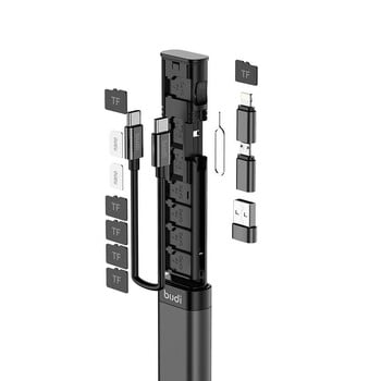 Мултифункционален интелигентен адаптер за съхранение на карти USB кабелна кутия за данни TF четец на карти за iPhone Разширете съхранението на телефона