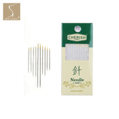 Set de 10 ace de cusut din oțel carbon, placate cu aur, ace de broderie pentru punct de cruce, tapiserie, instrumente de cusut manual