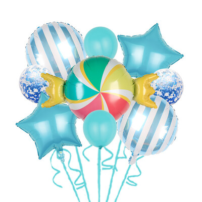 Disney Rainbow Ice Cream Fánk desszert sorozat Születésnapi buli Cukorrudadísz alumínium fólia léggömbök