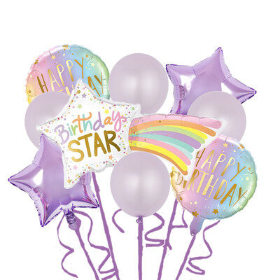 Disney Rainbow Ice Cream Fánk desszert sorozat Születésnapi buli Cukorrudadísz alumínium fólia léggömbök