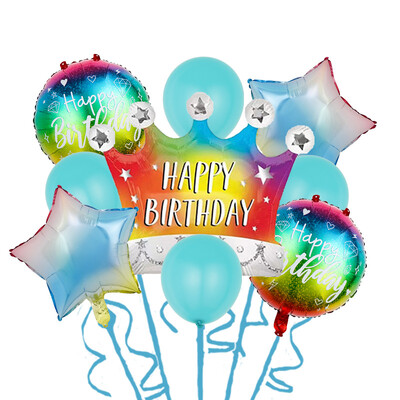 Disney Rainbow Ice Cream Fánk desszert sorozat Születésnapi buli Cukorrudadísz alumínium fólia léggömbök