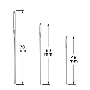 1/15 ΤΕΜ Εργαλεία χειροτεχνίας DIY Μεγάλες βελόνες ματιών Κέντημα από ανοξείδωτο ατσάλι Σταυροβελονιά Νήμα πλεξίματος ραπτικής σετ σετ βελονάκι