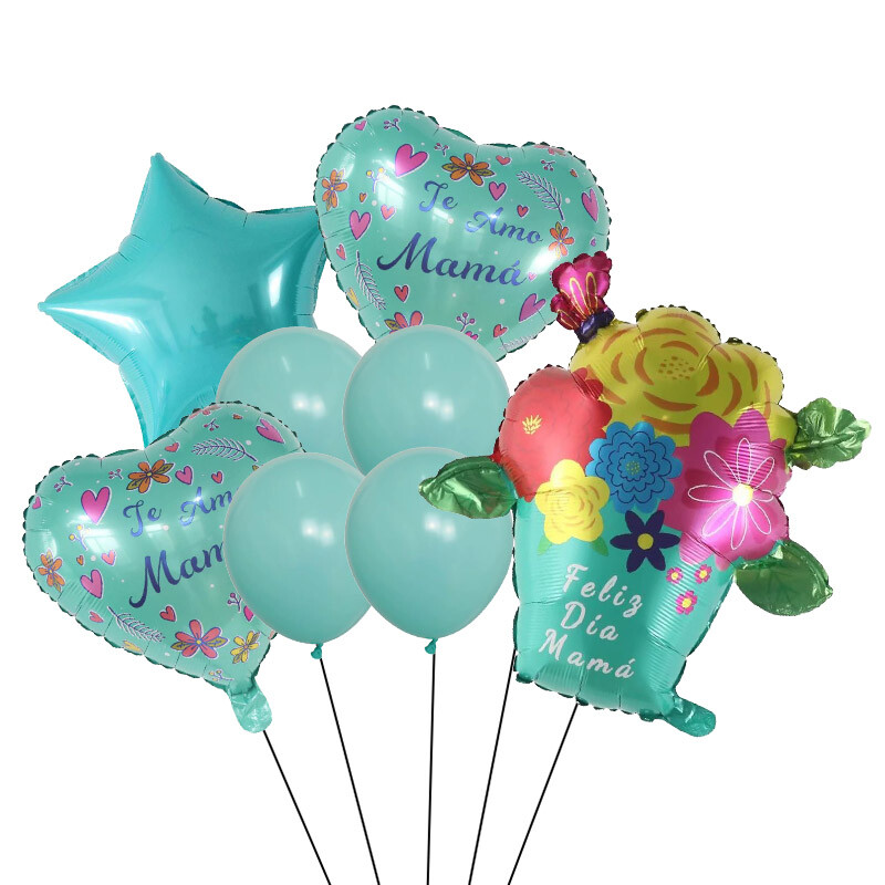 1 sada španielskych fóliových balónov Šťastný Deň matiek, héliových guľôčok Feliz Dia Super mama, dekoračné balóny pre otca a matku