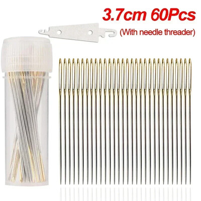 30/60 kom. Igle s velikim okom za križne ubode s koncem DIY šavovi za vezenje Ručni rad Igla za uvlačenje konca Ručni alati za šivanje