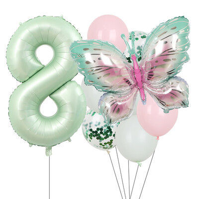 9gab purpursarkani tauriņu baloni 38 collu zvaigžņotās debess balons ar numuru balons bērniem zēniem meitenēm dzimšanas dienas ballīšu dekorācijas bērnu šova ballīšu dekors