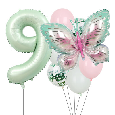 9gab purpursarkani tauriņu baloni 38 collu zvaigžņotās debess balons ar numuru balons bērniem zēniem meitenēm dzimšanas dienas ballīšu dekorācijas bērnu šova ballīšu dekors