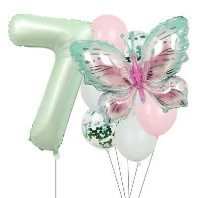 9gab purpursarkani tauriņu baloni 38 collu zvaigžņotās debess balons ar numuru balons bērniem zēniem meitenēm dzimšanas dienas ballīšu dekorācijas bērnu šova ballīšu dekors