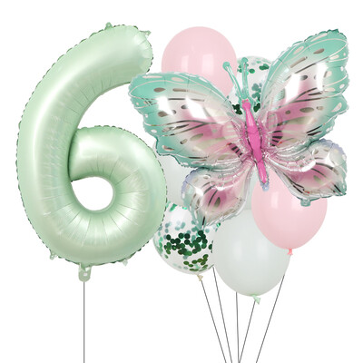 9gab purpursarkani tauriņu baloni 38 collu zvaigžņotās debess balons ar numuru balons bērniem zēniem meitenēm dzimšanas dienas ballīšu dekorācijas bērnu šova ballīšu dekors