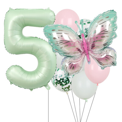 9gab purpursarkani tauriņu baloni 38 collu zvaigžņotās debess balons ar numuru balons bērniem zēniem meitenēm dzimšanas dienas ballīšu dekorācijas bērnu šova ballīšu dekors