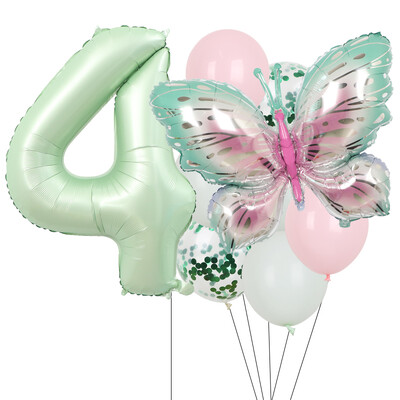 9gab purpursarkani tauriņu baloni 38 collu zvaigžņotās debess balons ar numuru balons bērniem zēniem meitenēm dzimšanas dienas ballīšu dekorācijas bērnu šova ballīšu dekors