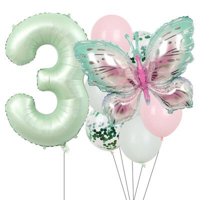 9gab purpursarkani tauriņu baloni 38 collu zvaigžņotās debess balons ar numuru balons bērniem zēniem meitenēm dzimšanas dienas ballīšu dekorācijas bērnu šova ballīšu dekors