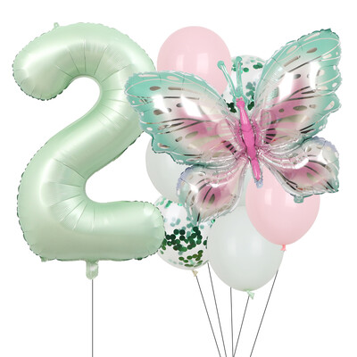 9gab purpursarkani tauriņu baloni 38 collu zvaigžņotās debess balons ar numuru balons bērniem zēniem meitenēm dzimšanas dienas ballīšu dekorācijas bērnu šova ballīšu dekors