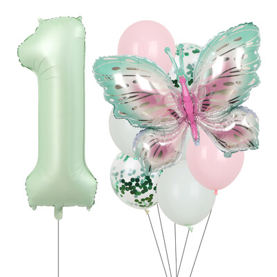 9gab purpursarkani tauriņu baloni 38 collu zvaigžņotās debess balons ar numuru balons bērniem zēniem meitenēm dzimšanas dienas ballīšu dekorācijas bērnu šova ballīšu dekors