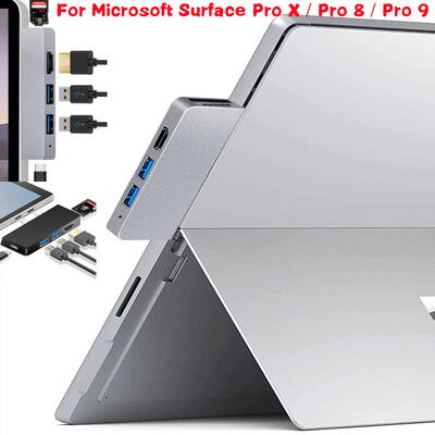 USB C Type C HUB Microsoft Surface Pro 8 9 X Pro9 ProX Hub USB 3.0 dokkolóállomás HDMI-kompatibilis PD TF SD kártyaolvasóval