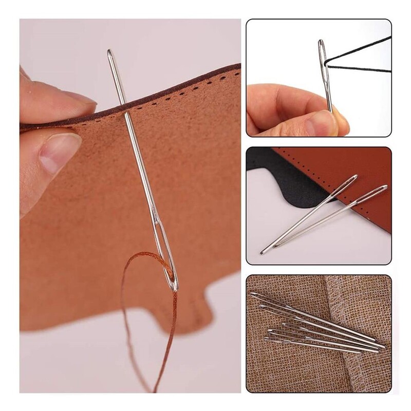 18 dalių siuvimo adatų rinkinys Siuvinėjimas Mezgimas Rankdarbiai Gobelenas Adata Didelė akis Siuvinėjimas kryželiu Drabužiai Amatų įrankis