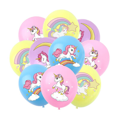 Unicorn Balloons Προμήθειες πάρτι λατέξ Μπαλόνι Παιδικά Κινούμενα σχέδια Ζώο Άλογο Float Globe Baby Shower Διακοσμητικά πάρτι γενεθλίων