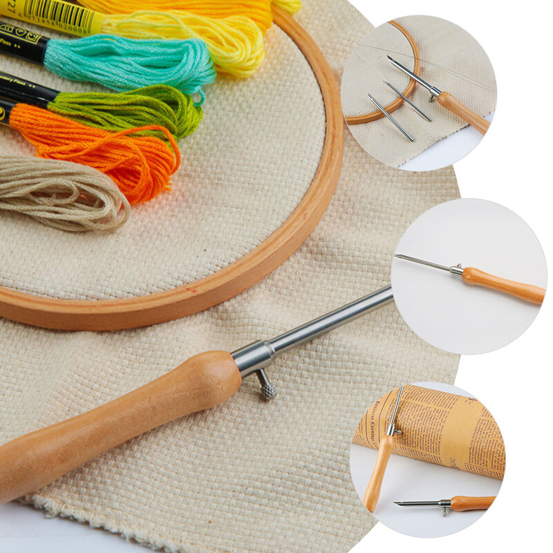 Zamjenske igle za glavu Čvrsti šavovi za vezenje Šivaće igle za filcanje Alat za bušenje Drveni