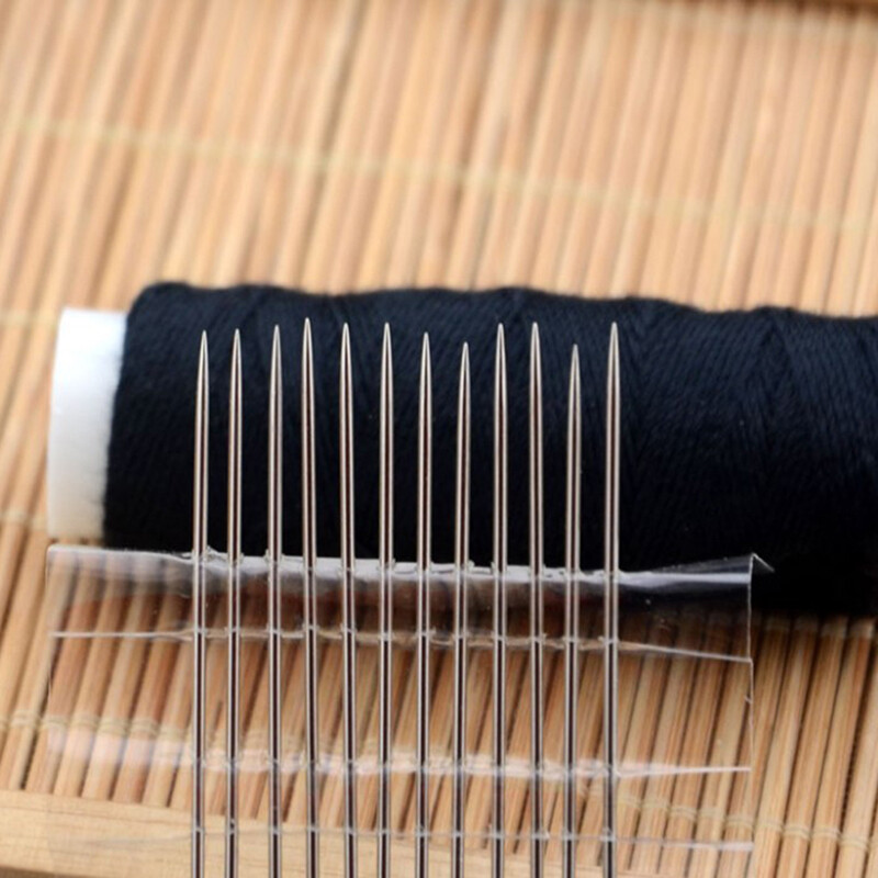 25 vnt. Didelio kietumo nerūdijančio plieno siuvimo adata Kryžminio siuvimo drabužių adatos