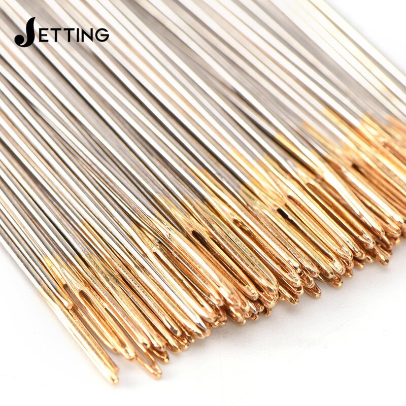 100 ks/sada ihlíc na krížikové vyšívanie Golden Tail veľkosť 24 pre 11CT
