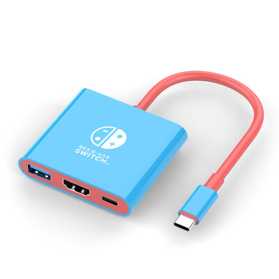 3 u 1 Switch Hub 4K USB-C igraća priključna stanica s USB3.0 HDMI PD 100 W za prijenosno računalo, Nintendo Switch/Switch OLED, mobilni telefon