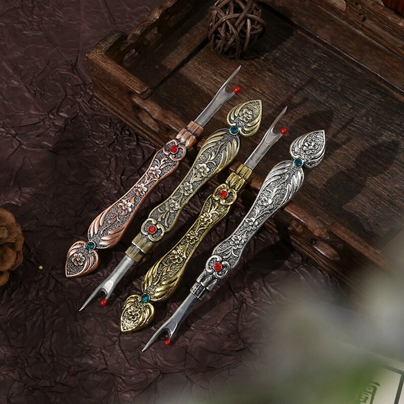 Senovinis siūlų pjoviklis, siūlių pjaustytuvas, kryžminio dygsnio siuvimo rankena Rankdarbių siūlų šalinimo priemonė Sidabrinė, patvari