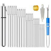 29/20 tk/komplekt suurte silmadega nõelad, käsitsi, roostevabast terasest õmblusnõel, ristpistes tikkimise õmblusnõelte komplekt. Erinevad isetegemise käsitöötööriistad