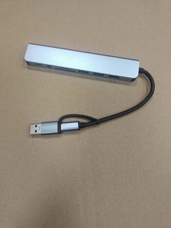 8 в 2 USB ХЪБ с четец на карти сплитер, USB C порт, USB 3.0 / 2.0, SD/TF четец на карти сплитер, докинг станция