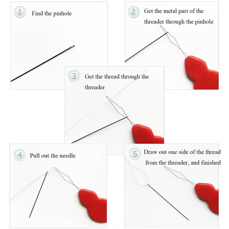 55 tk mitmes suuruses roostevabast terasest suurte silmadega kiigelnõelte komplekt koos niidiga Kodumajapidamises valmistatud käsitsi valmistatud õmblusnõelte tikkimistööriistad