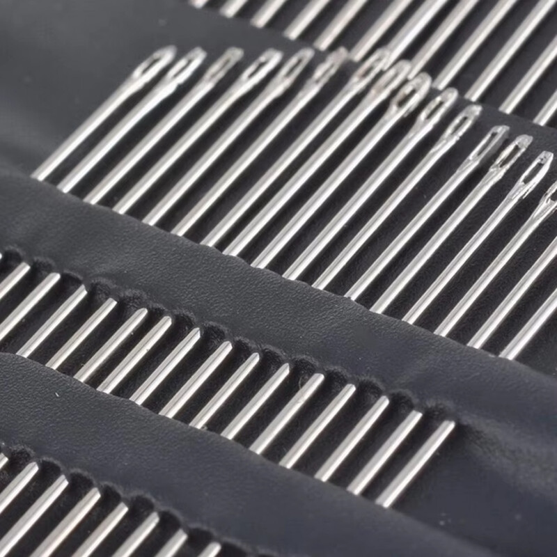 55 tk mitmes suuruses roostevabast terasest suurte silmadega kiigelnõelte komplekt koos niidiga Kodumajapidamises valmistatud käsitsi valmistatud õmblusnõelte tikkimistööriistad