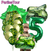 32db/készlet Camo Ballons Military Camouflage Party Theme Tank Balloon Army Soldier 3. 4. 5. 6. 7. Brithday Party Decor Globos