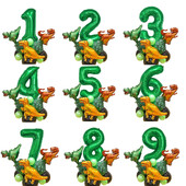 16 ks/balenie Sada balónov na párty s dinosaurom