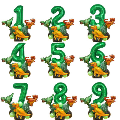 16 DB/CSOMAG Dinoszauruszoszlopos partidísz léggömbkészlet