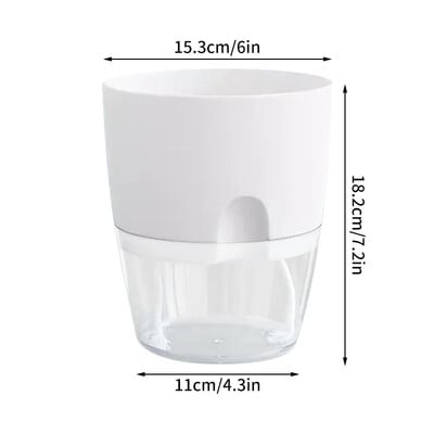 Posuda za cvijeće koja se samozalijeva Plastična hidroponska posuda za biljke Prozirna dvoslojna pamučna užad za zalijevanje Sukulentne posude za biljke