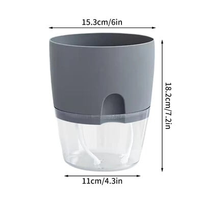 Posuda za cvijeće koja se samozalijeva Plastična hidroponska posuda za biljke Prozirna dvoslojna pamučna užad za zalijevanje Sukulentne posude za biljke