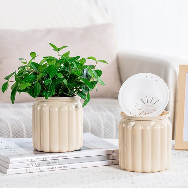 Lonac za hidroponičko bilje Samozalivajući Lonac za cvijeće Unutarnja mini žardinjera za sukulente Stolna vaza Samozalivajući kućni ured Bonsai dekor