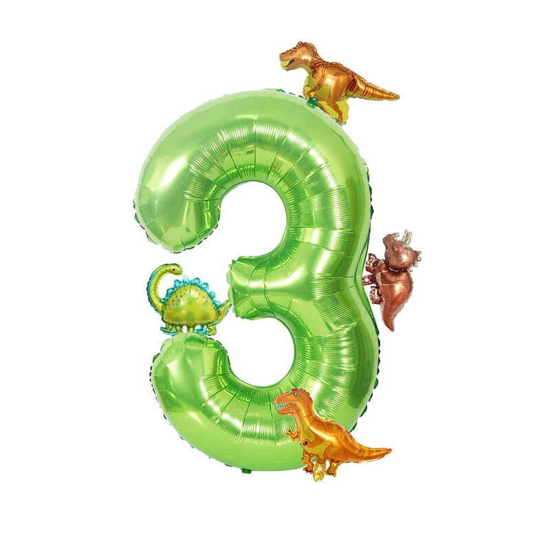6 vnt dinozaurų balionų rinkinys 40 colių didelis aliuminio folijos balionas su mielu mini dinozaurų balionu gimtadienio vakarėliui papuošti